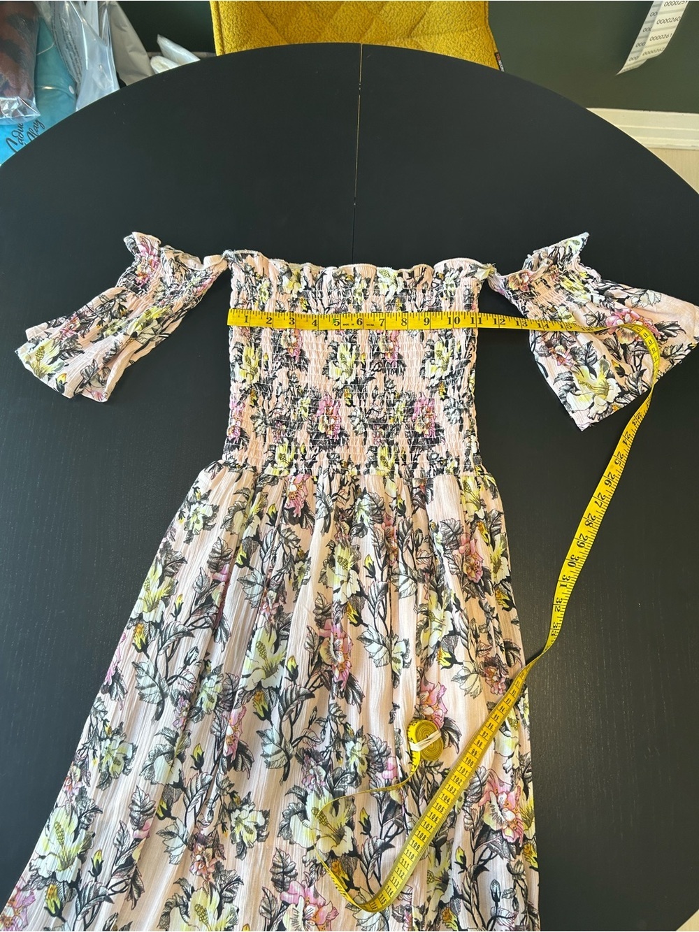 🟢 5 for $25 🟢 Streetwear Society Smocked Off-Shoulder Floral Maxi Fairycore - Picture 5 of 9